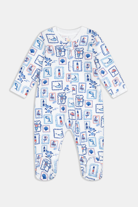 Infant Nantucket Memories Zipper Footie view 1