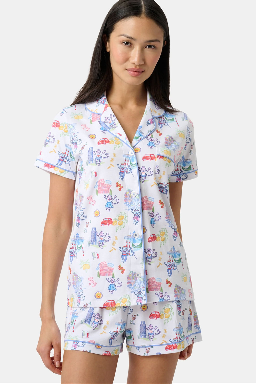 Italy Monkey Polo Pajamas | Roller Rabbit