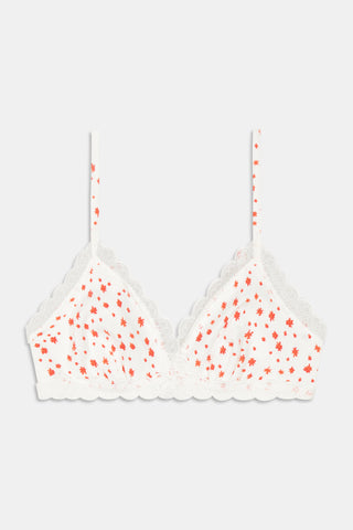 Roller Rabbit Orange Étoiles Pointelle Jane Bralette