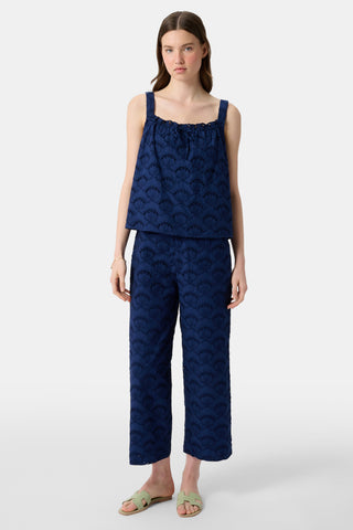 Roller Rabbit Navy Jemina Eyelet Estelle Top