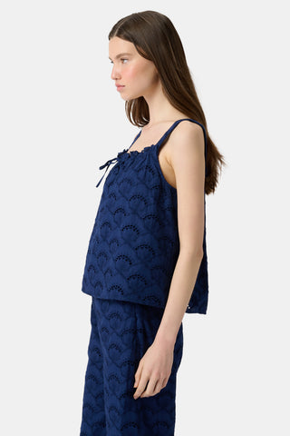Roller Rabbit Navy Jemina Eyelet Estelle Top