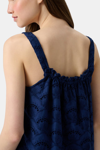 Roller Rabbit Navy Jemina Eyelet Estelle Top