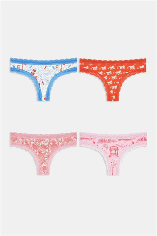 Globe Trotter Thong 4 Pack
