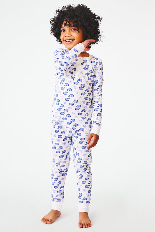 Roller Rabbit Kids Blue Moby Pajamas