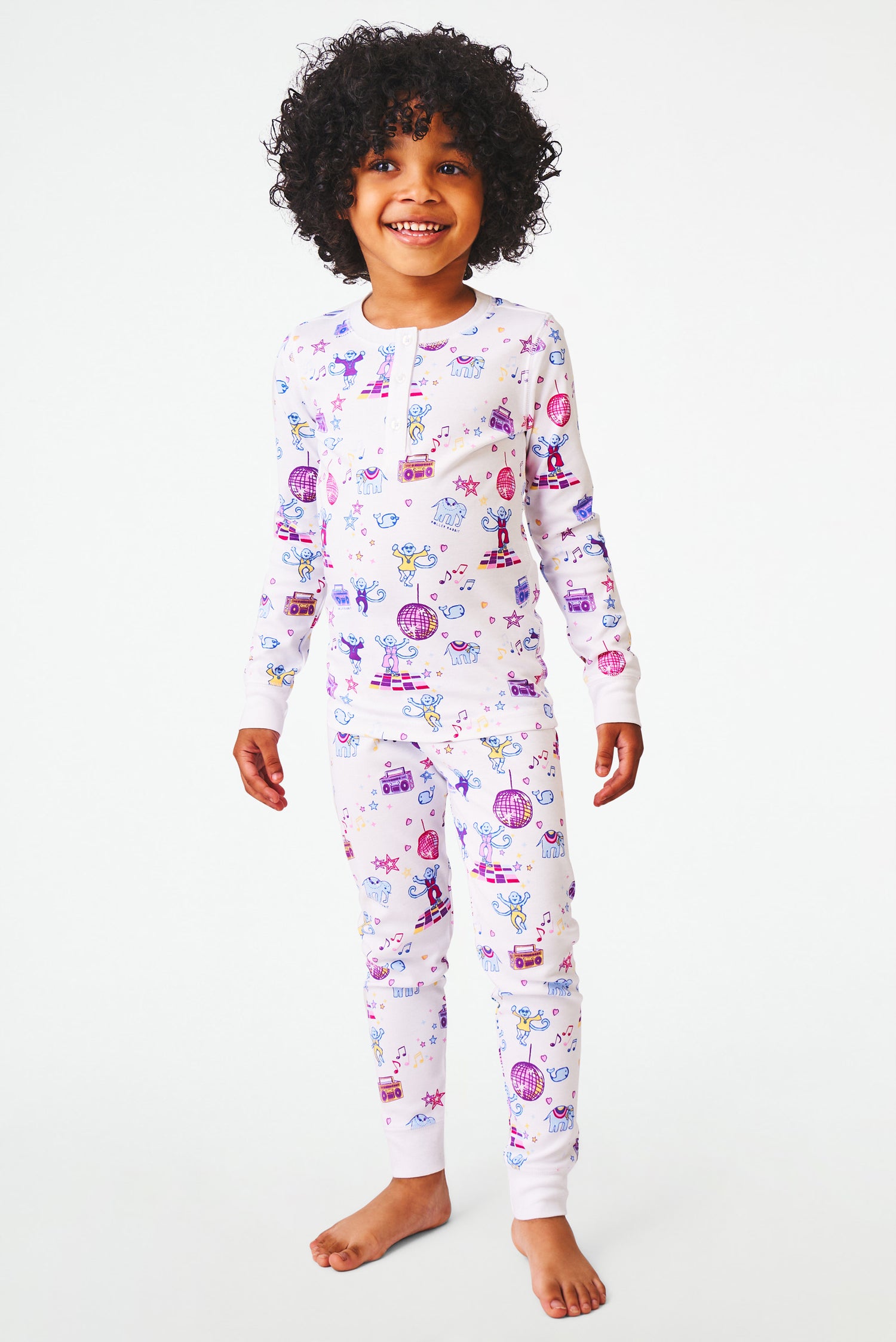 Roller Rabbit Kids Boogie Monkeyland Pajamas