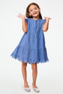 Roller Rabbit Blue Kids Elsa Eyelet Embroidery Patty Dress