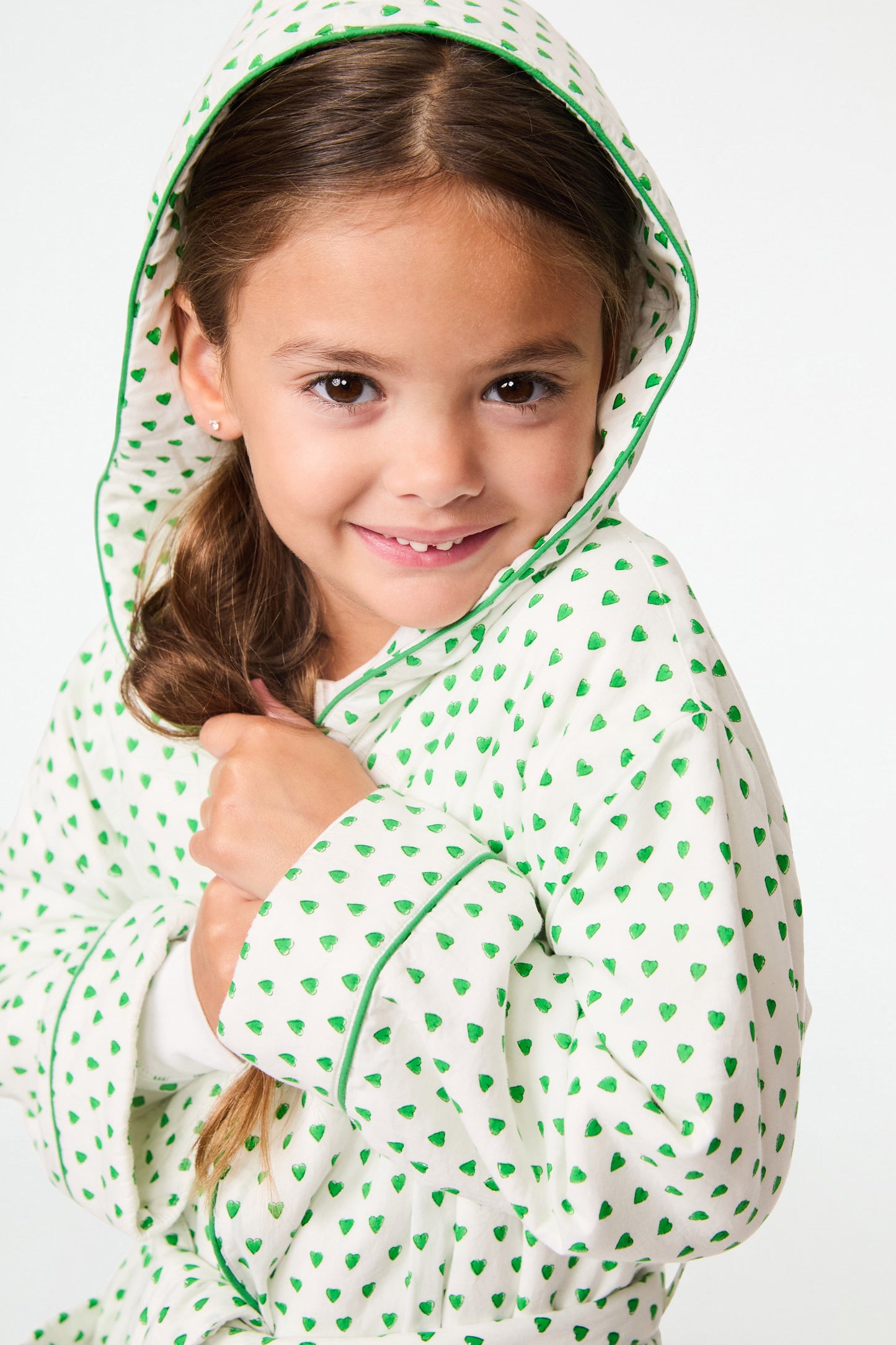 Roller Rabbit Emerald Kids Hearts Cosmo Robe