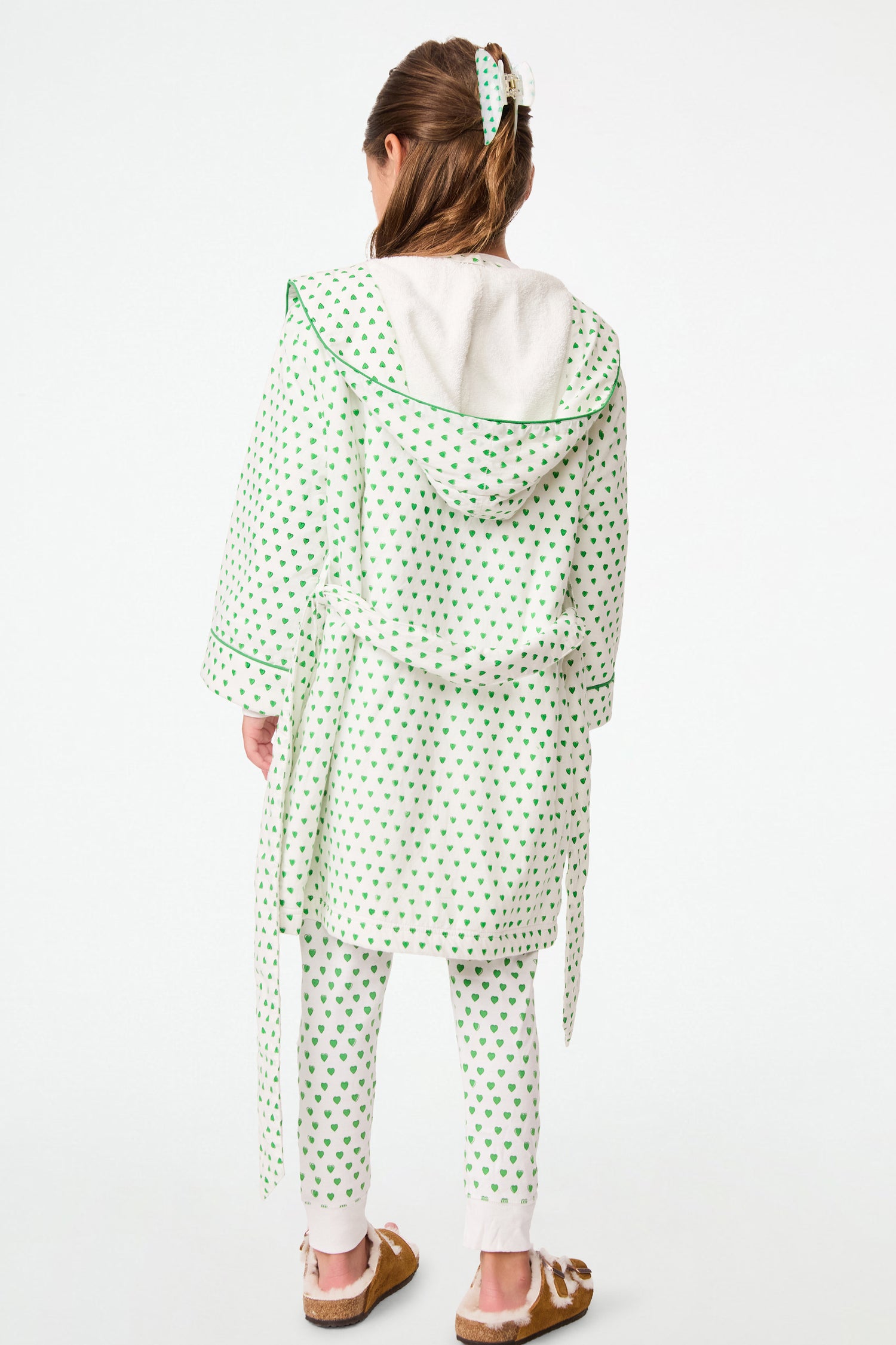 Roller Rabbit Emerald Kids Hearts Cosmo Robe