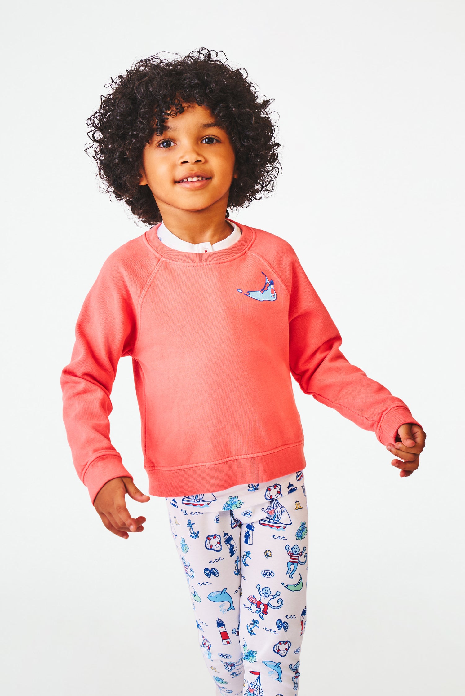 Roller Rabbit Kids Nantucket Monkey Crewneck