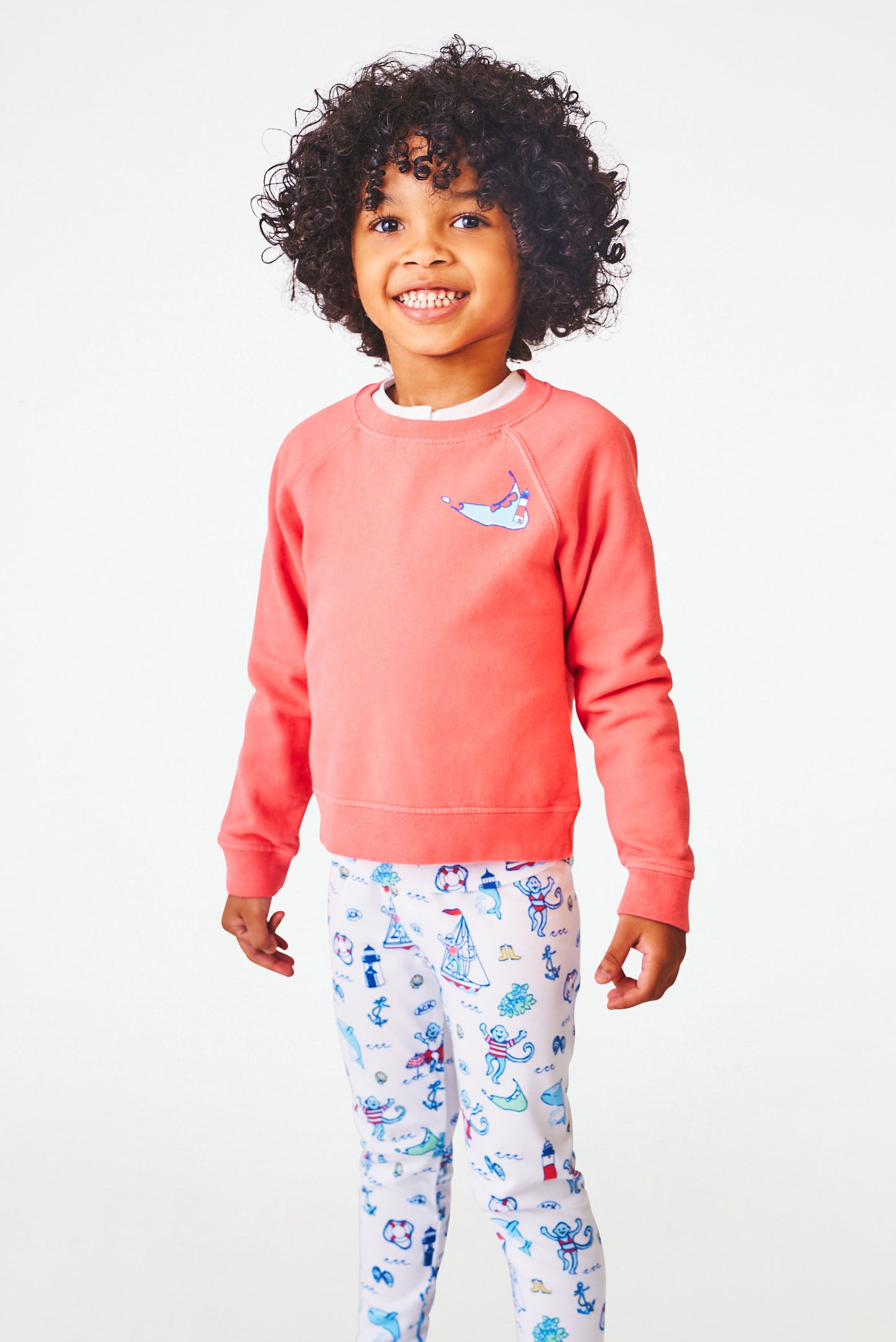 Roller Rabbit Kids Nantucket Monkey Crewneck