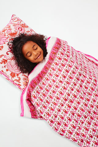 Roller Rabbit Pink Monkey Sleepover Bag
