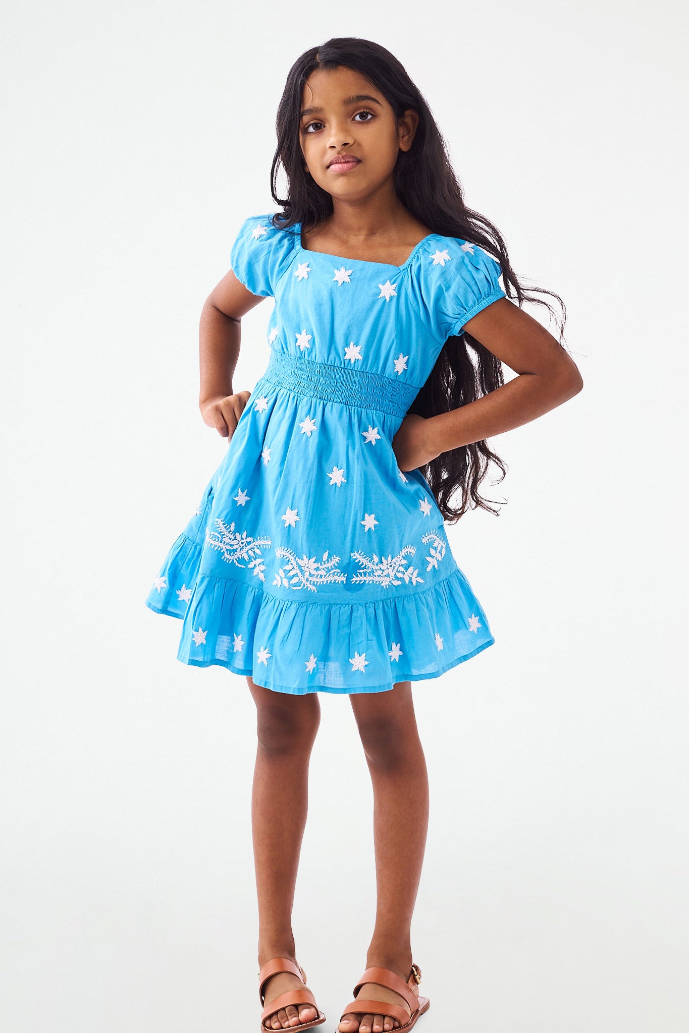 Roller Rabbit Kids Vanna Embroidery Arna Dress Turquoise  view 2