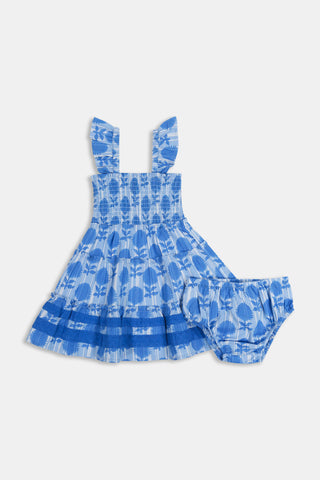 Roller Rabbit Blue Kids Linna Floral Ceri Dress