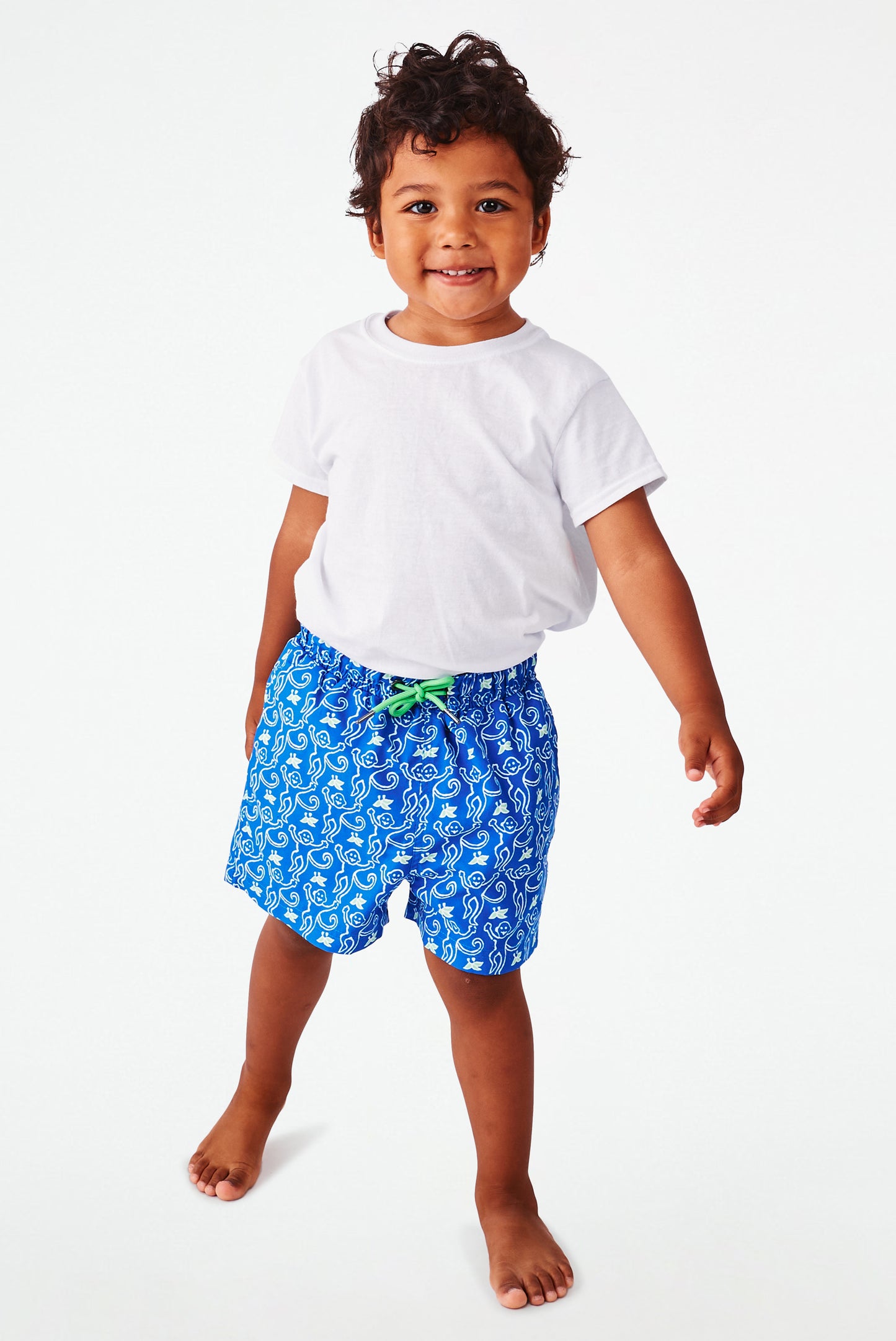 Roller Rabbit Boys Cobalt Monkey Swim Trunk