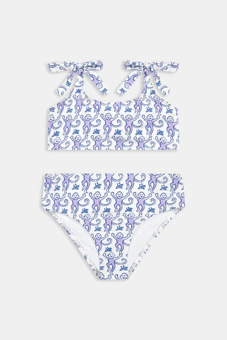 Roller Rabbit Lavender Kids Monkey Cora Bikini