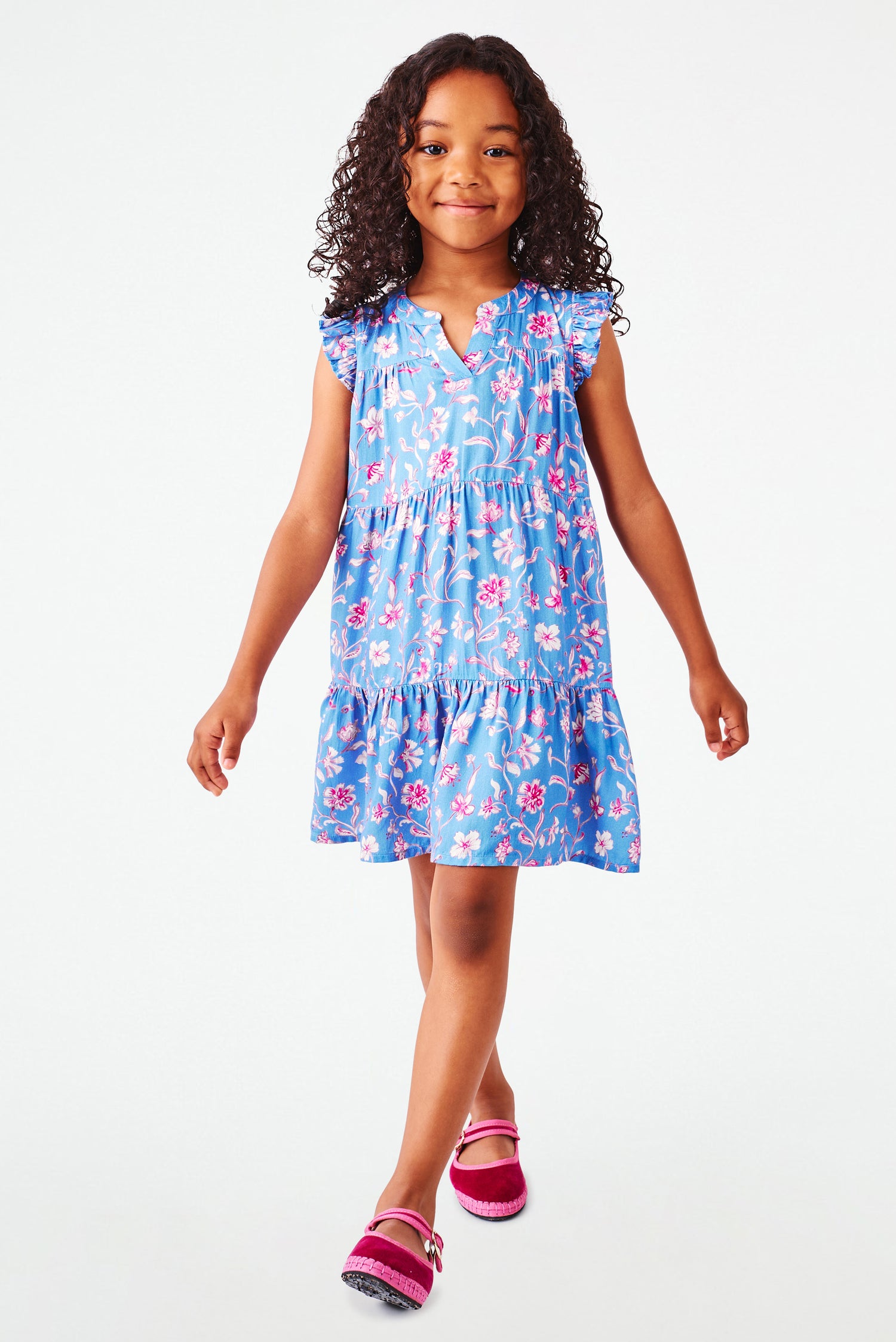 Roller Rabbit Kids Delft Floral Patty Dress