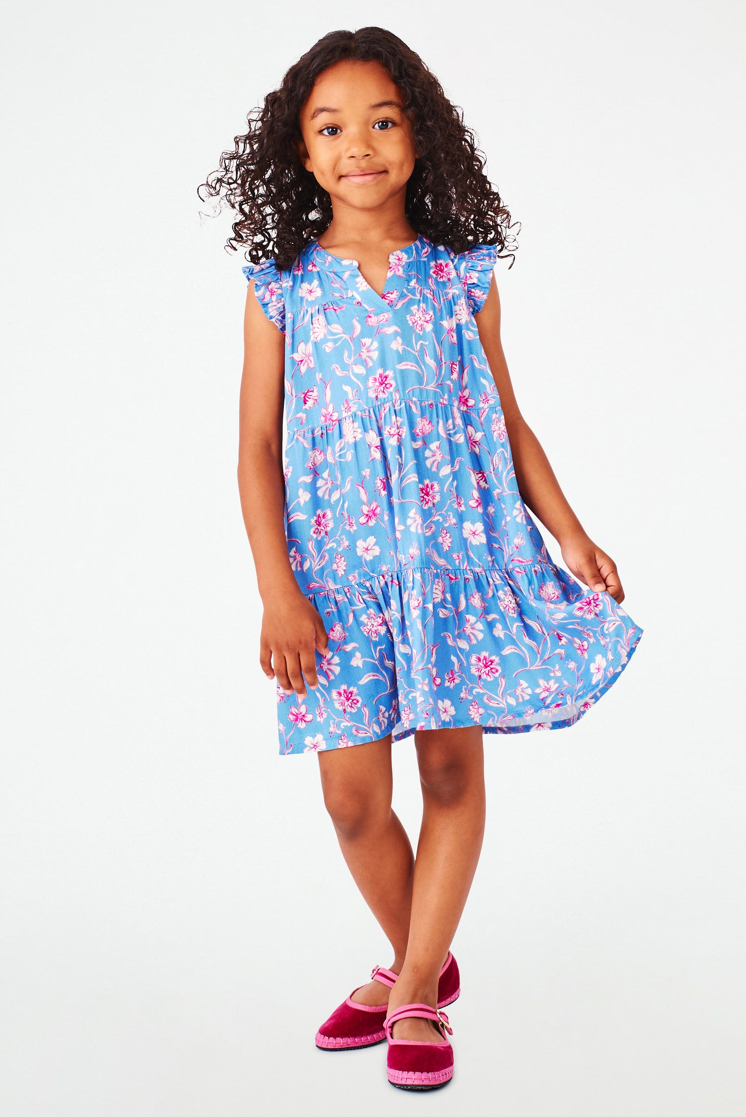 Roller Rabbit Kids Delft Floral Patty Dress