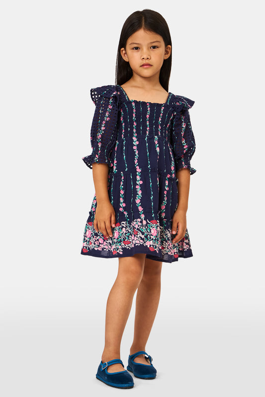 Roller Rabbit Navy Kids Alba Eyelet Ciera Dress view 2