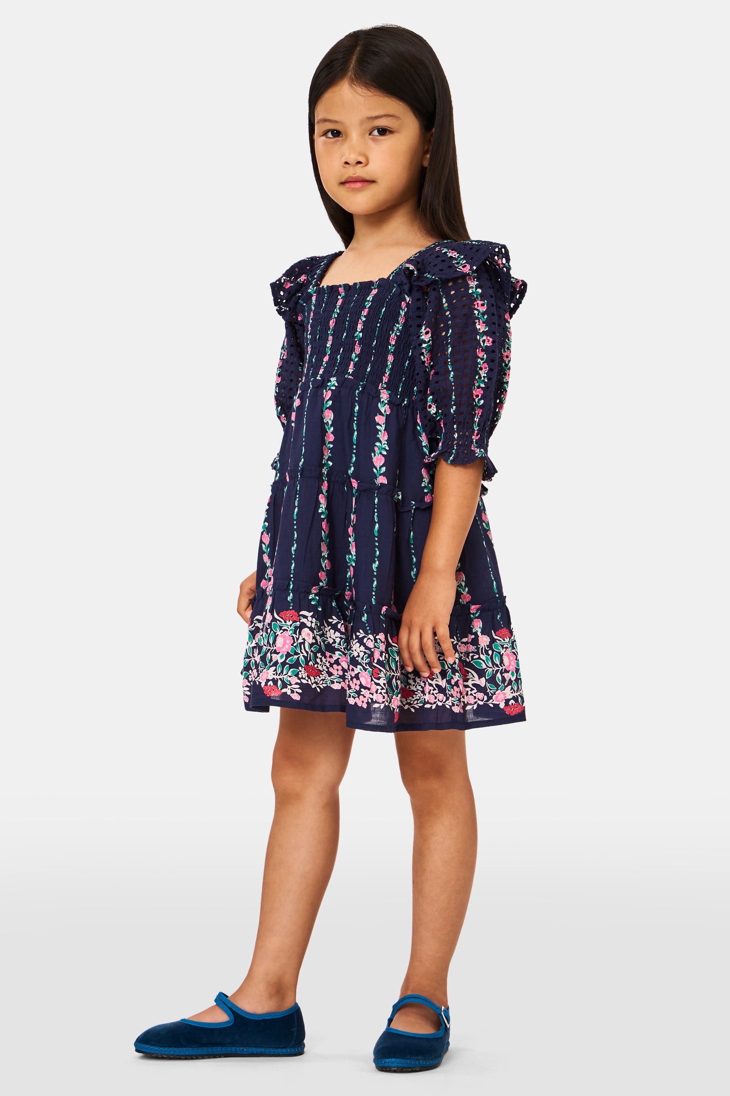 Roller Rabbit Navy Kids Alba Eyelet Ciera Dress  view 4