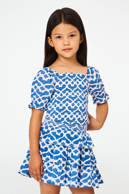 Roller Rabbit Kids Big Cata Blue Elsie Top view 1