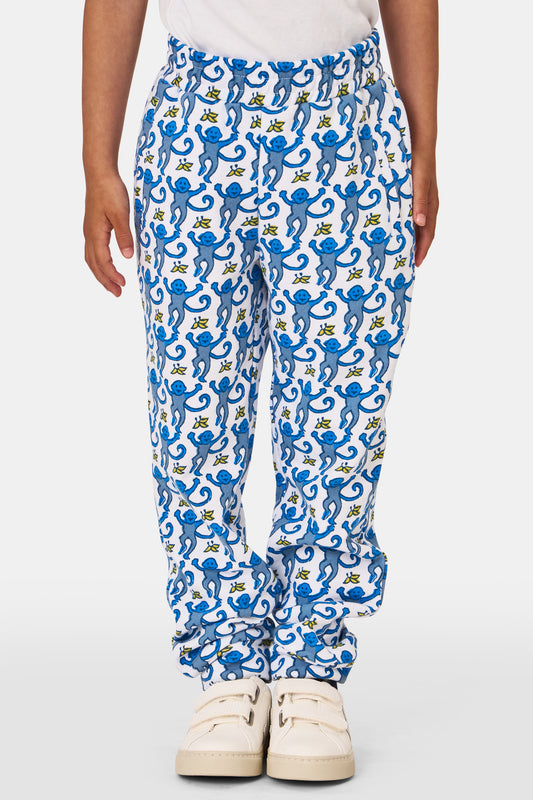 Roller Rabbit Kids Blue Monkey Sweatpants view 2