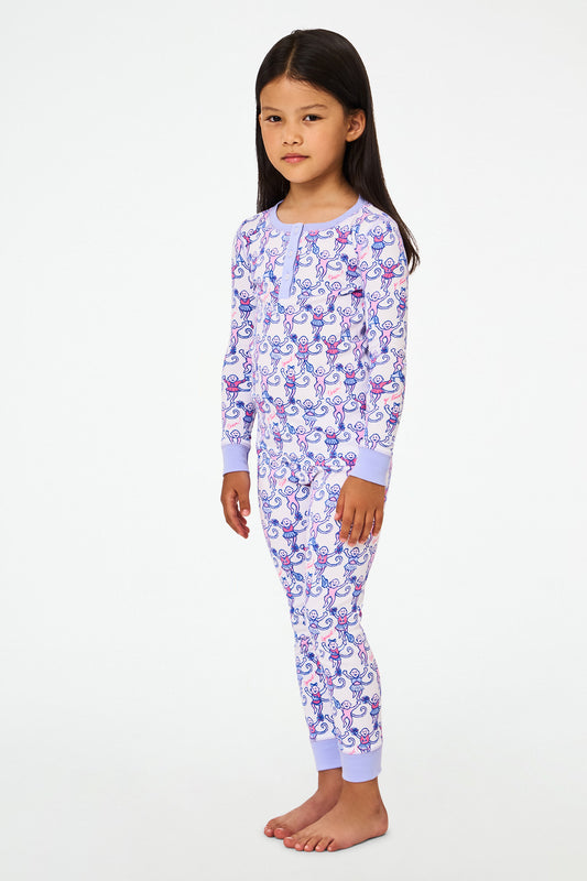 Roller Rabbit Berry Kids Cheer Monkey Pajamas view 2