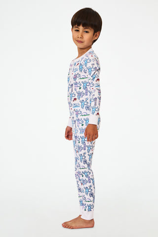 Roller Rabbit Kids Chicago Blue Monkey Pajamas