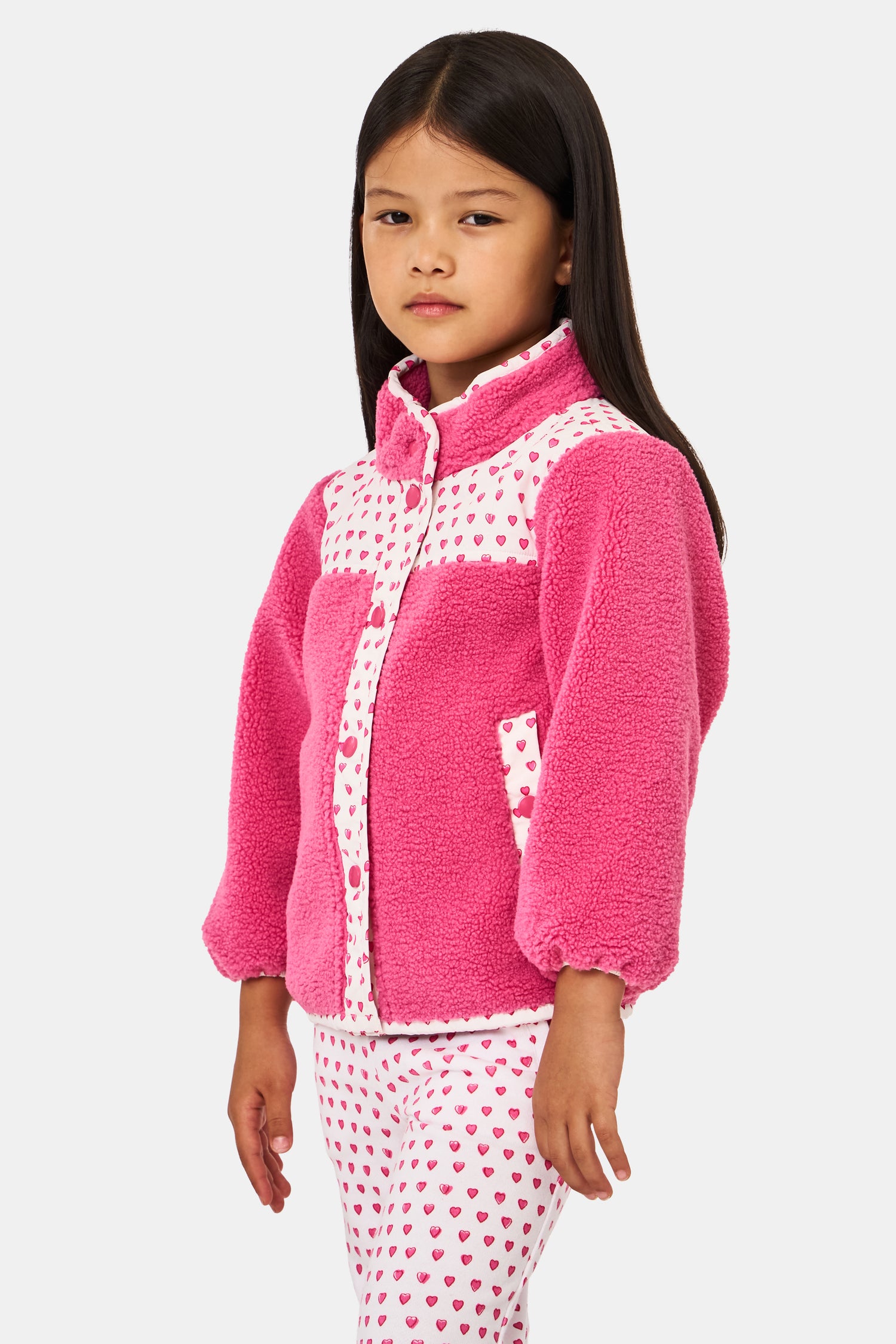 Roller Rabbit Kids Pink Hearts Lizzie Fleece Jacket  view 7