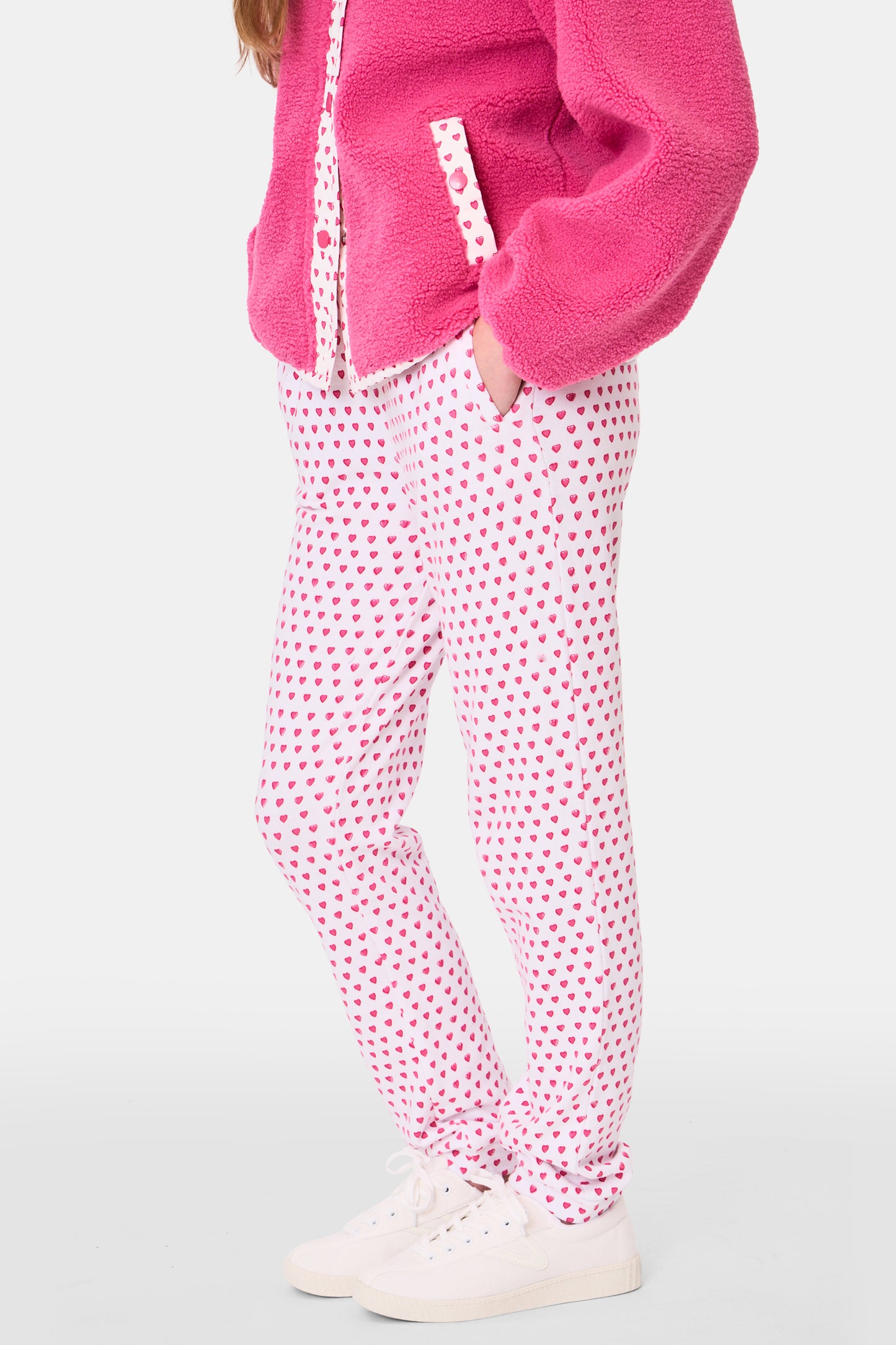 Roller Rabbit Kids Pink Hearts Sweatpants view 2