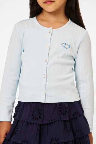 Kids Hearts Pointelle Heidi Cardigan