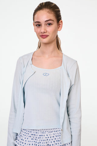 Kids Hearts Pointelle Heidi Cardigan