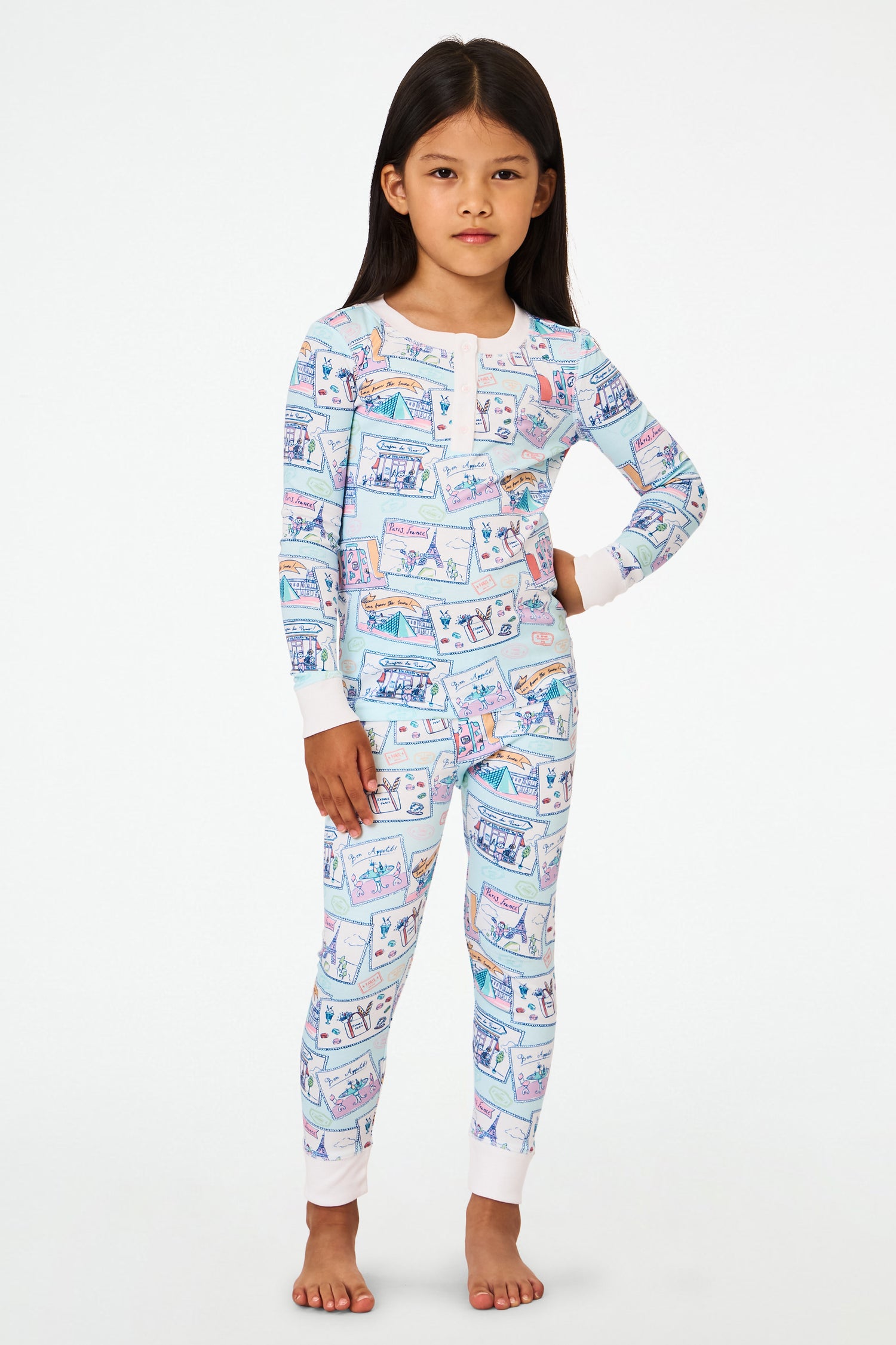 Roller Rabbit Kids Blue Paris Monkey Pajamas  view 2