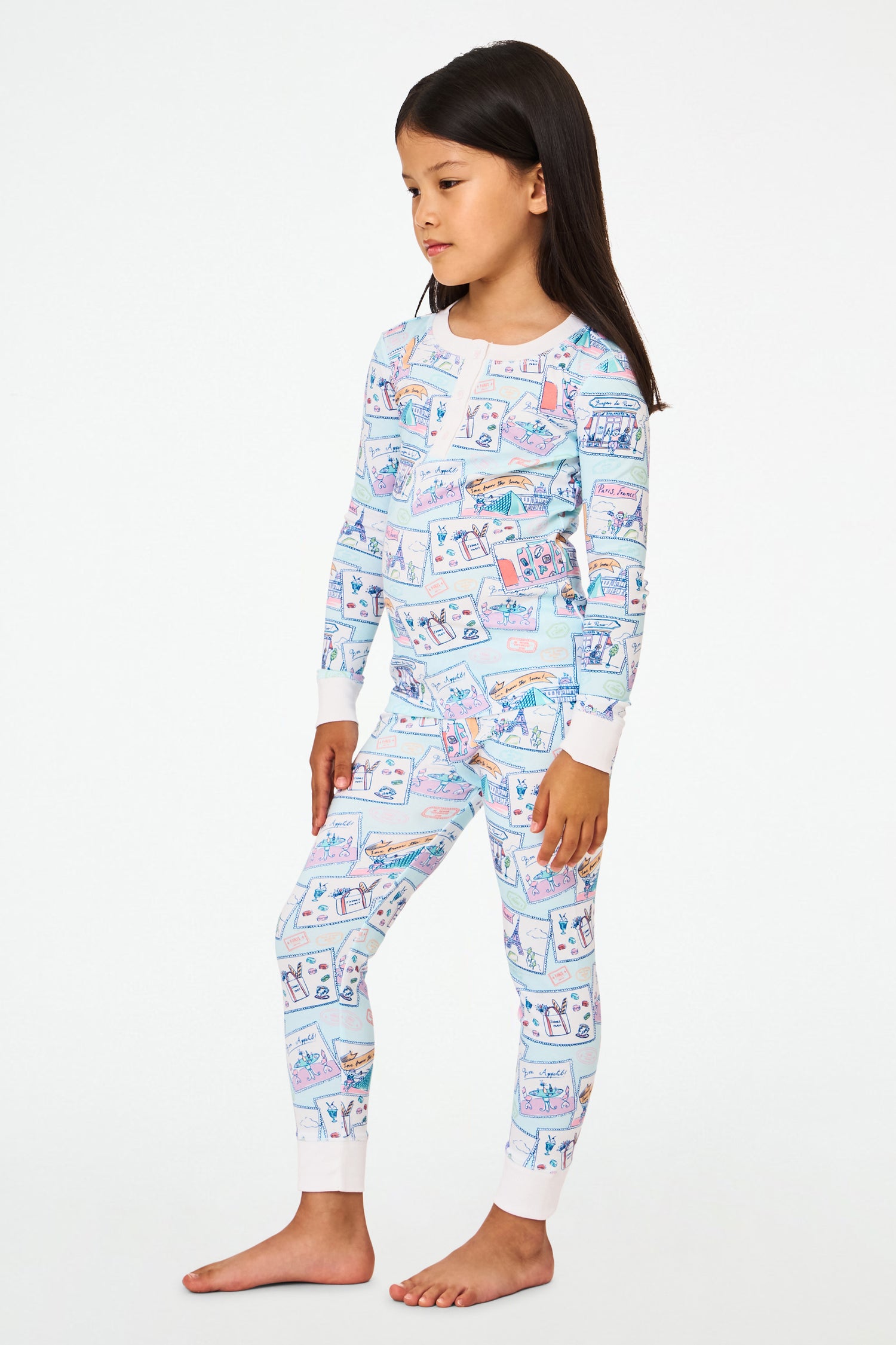 Roller Rabbit Kids Blue Paris Monkey Pajamas  view 3