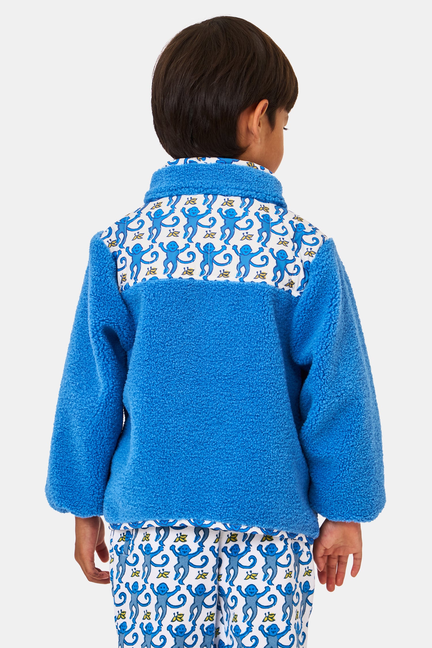 Roller Rabbit Kids Blue Monkey Lizzie Fleece Jacket  view 4