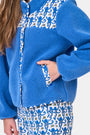 Roller Rabbit Kids Blue Monkey Lizzie Fleece Jacket