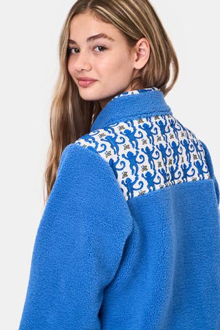 Roller Rabbit Kids Blue Monkey Lizzie Fleece Jacket