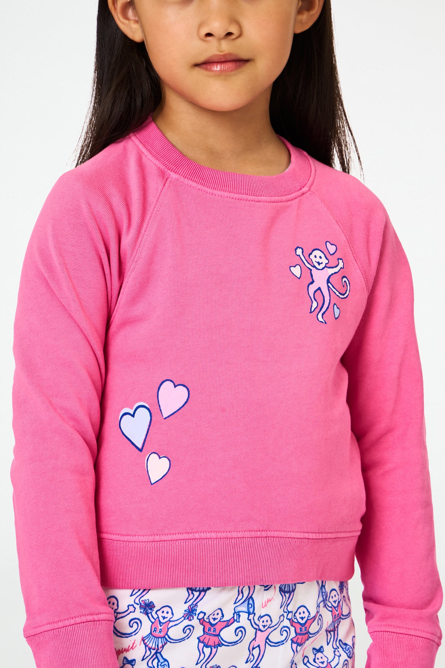Roller Rabbit Kids Berry Monkey Love Crewneck view 2
