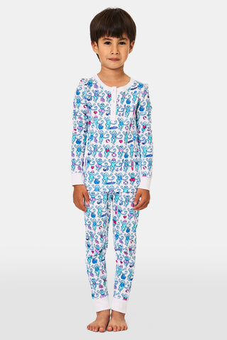 Kids Newport Beach Monkey Pajamas