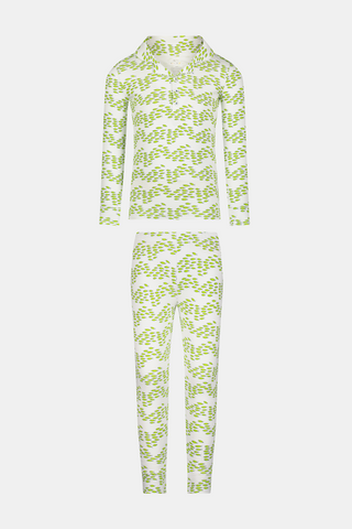 Roller Rabbit Red Kids Minnows Parker Polo Pajamas