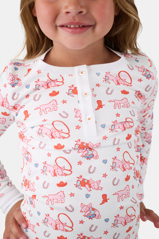 Roller Rabbit Kids Pink Piggy Pajamas