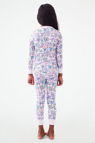 Roller Rabbit Kids Georgetown Monkey Pajamas Purple