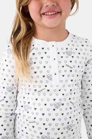 Roller Rabbit  Kids Black Quilted Hearts Pajamas