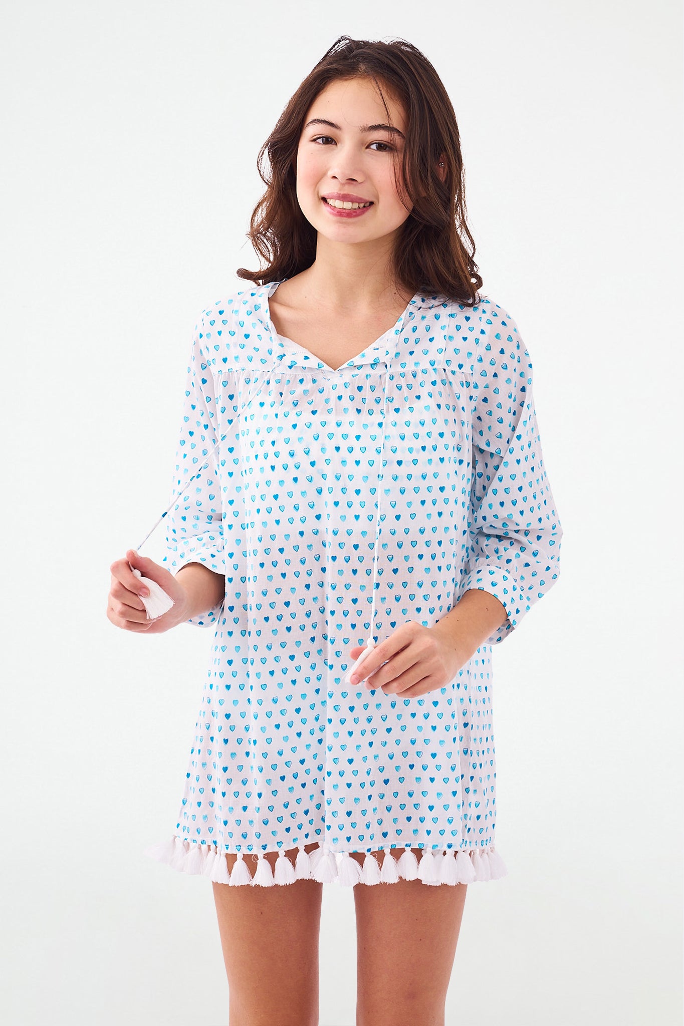 Roller Rabbit Kids Pop Hearts Serafina Tunic Teal