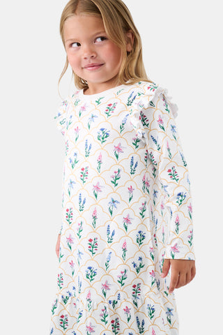 ROLLER RABBIT WHITE KIDS WILDFLOWER JEMINA ISA DRESS