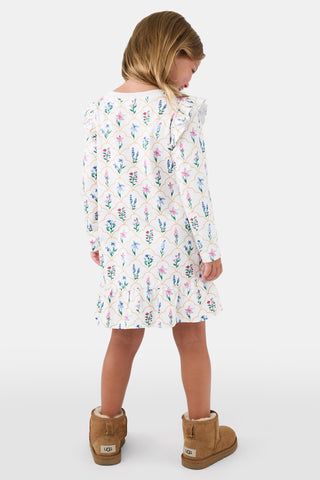 ROLLER RABBIT WHITE KIDS WILDFLOWER JEMINA ISA DRESS