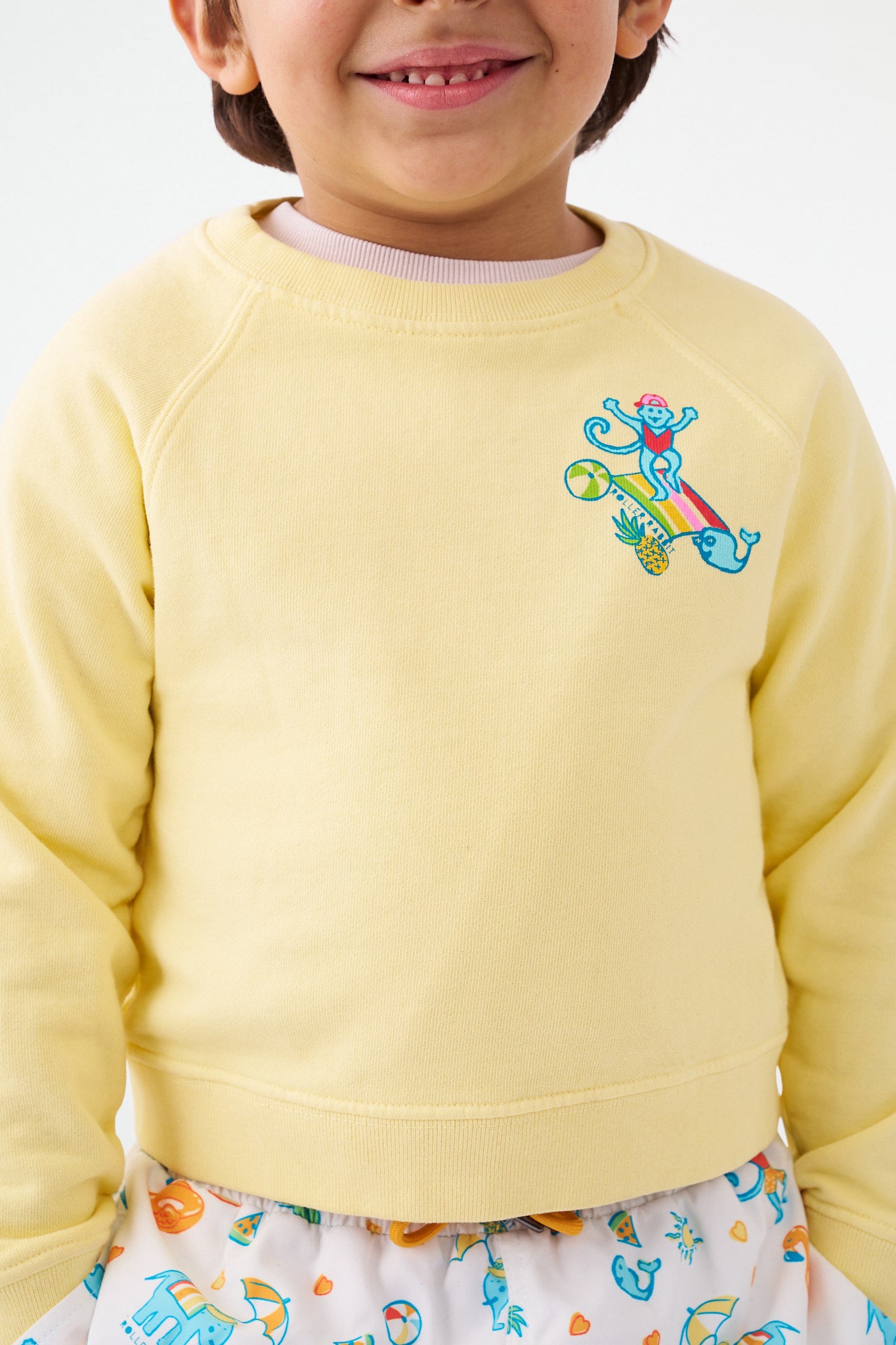 Roller Rabbit Kids Pool Party Crewneck Yellow view 3