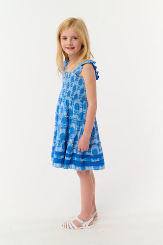 Roller Rabbit Blue Kids Linna Floral Ceri Dress