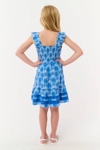 Roller Rabbit Blue Kids Linna Floral Ceri Dress