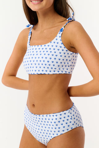 Roller Rabbit Blue Kids Monkey/Hearts Reversible Cora Bikini
