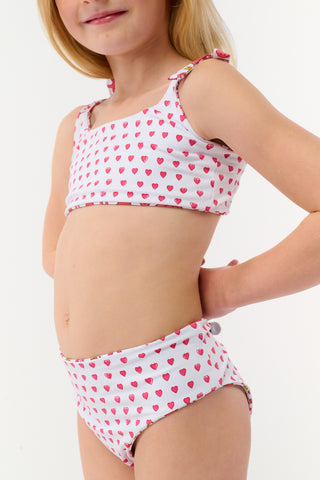 Kids Monkey/Hearts Reversible Cora Bikini